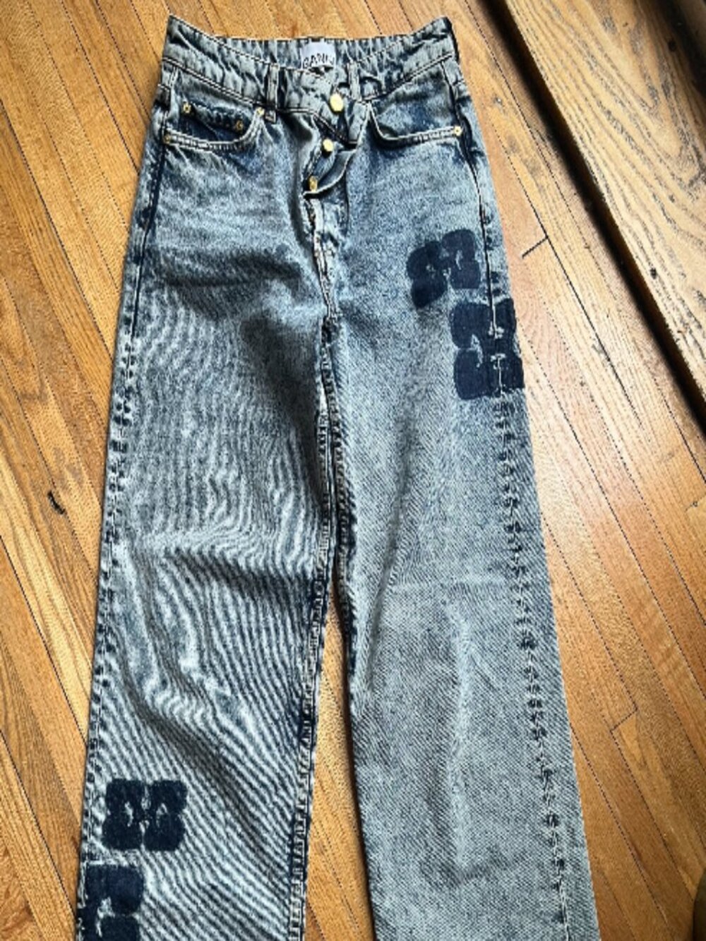 GANNI - Jeans - Mid Blue Stone Patch Izey Jeans - SIZW 26